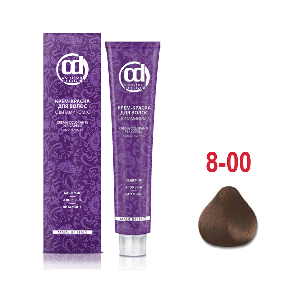 CONSTANT DELIGHT 8/00 краска с витамином С для волос, светло русый натуральный экстра 100 мл, фото 2