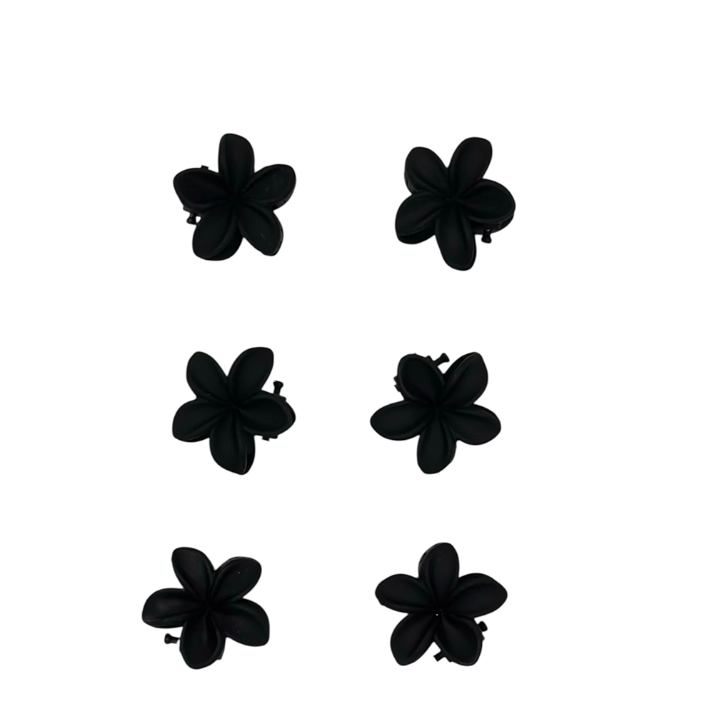 IWOU PROFESSIONAL Набор крабов мини Цветочки черные 6шт, фото 1