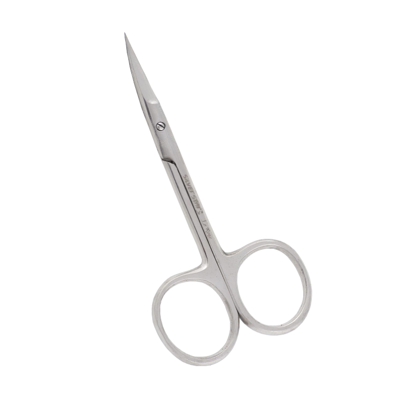 SILVER STAR Ножницы для кутикулы, блестящие, длинное тонкое лезвие / LE ROSE, фото 1