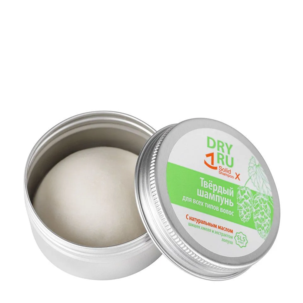 DRY RU Шампунь твердый с маслом шишек хмеля / Dry Ru Solid Shampoo X 55 гр, фото 3