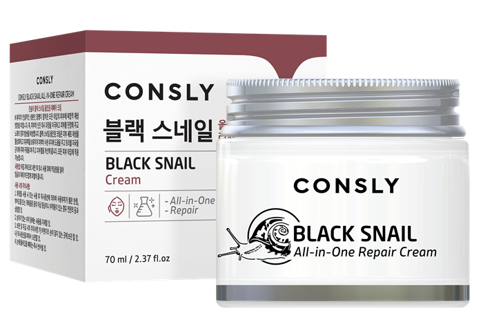 CONSLY Крем многофункциональный восстанавливающий для лица с муцином черной улитки 70 мл, фото 2