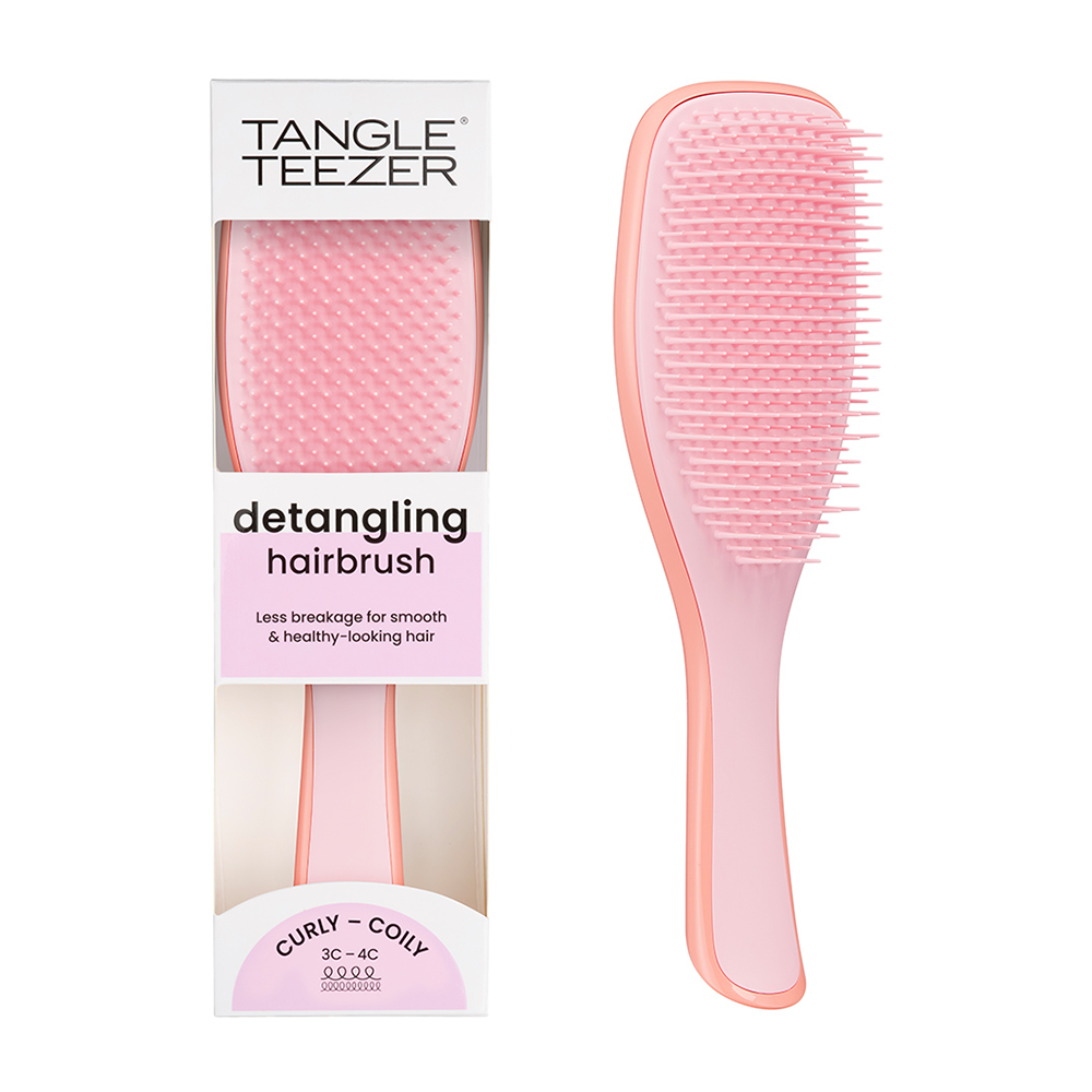 TANGLE TEEZER Расческа для волос / The Ultimate Detangler Naturally Curly Mango Pink, фото 6