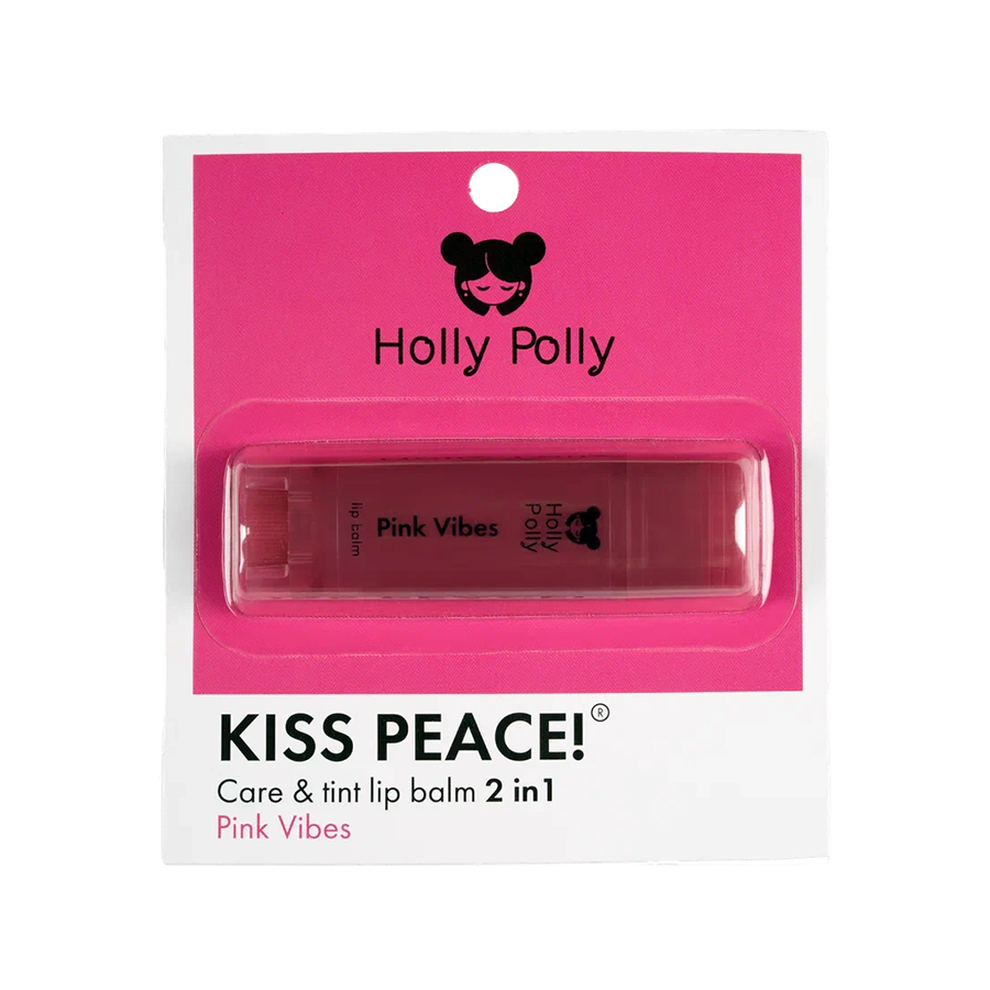 HOLLY POLLY Бальзам оттеночный для губ, розово-малиновый / KISS PEACE! Pink Vibes 4,9 гр, фото 4