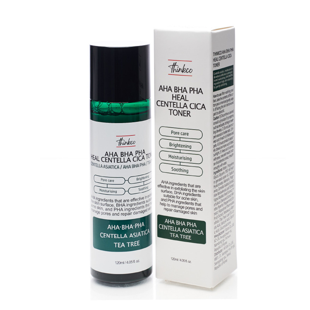 THINKCO Тонер для проблемной кожи с AHA, BHA, PHA кислотами и центеллой азиатской / Thinkco 120 мл, фото 2