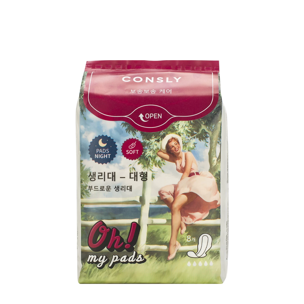 CONSLY Прокладки гигиенические ночные / Oh! My Pads Consly 8 шт, фото 1