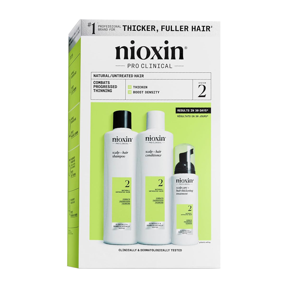 NIOXIN Набор для волос Система 2 (шампунь очищающий 300 мл, кондиционер увлажняющий 300 мл, маска питательная 100 мл), фото 1