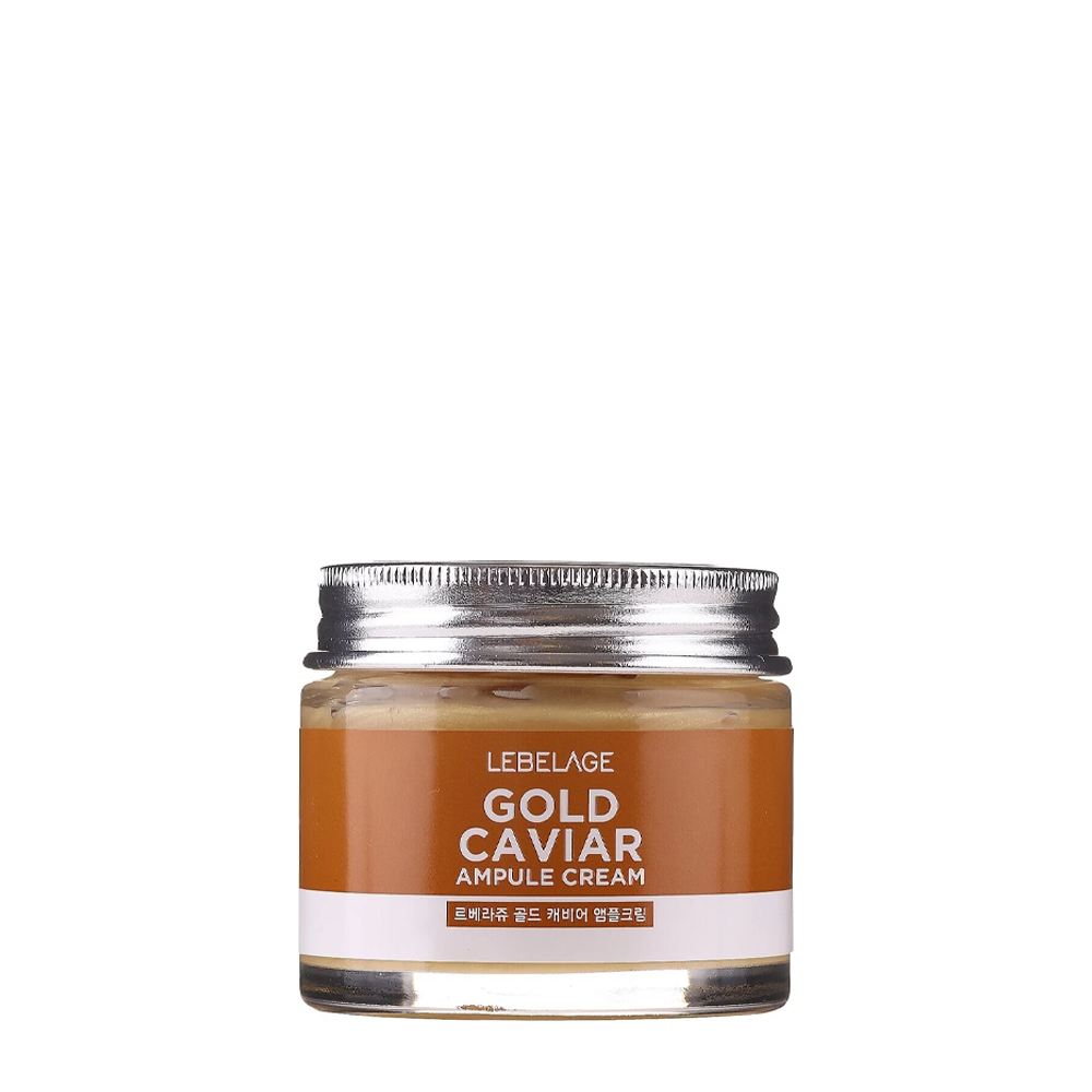 LEBELAGE Крем ампульный для лица с золотом и экстрактом икры / Lebelage Ampule Cream Gold Caviar 70 мл, фото 1