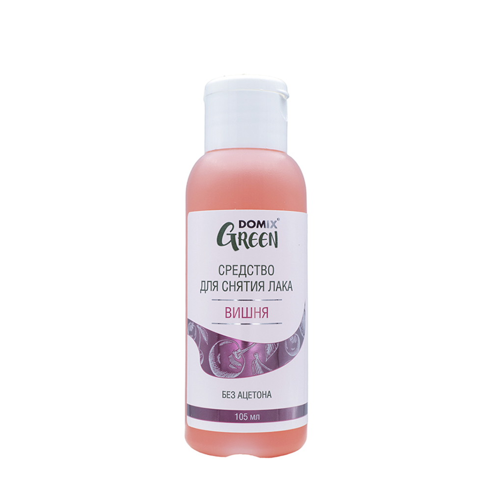 DOMIX Средство без ацетона и запаха химии для снятия лака Вишня / DG 105 мл, фото 1