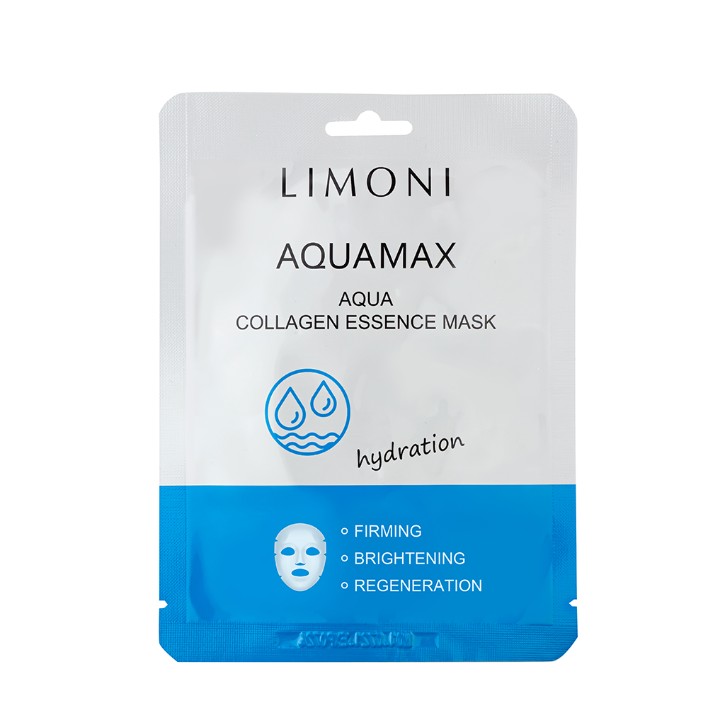 LIMONI Маска для лица увлажняющая с морской водой и коллагеном / Aqua Collagen Essence Mask 23 гр, фото 1