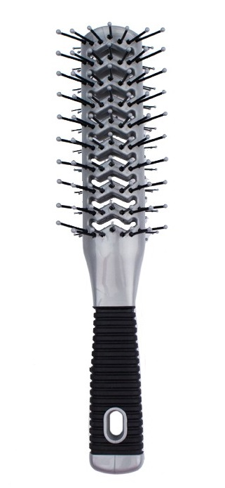 HAIRWAY Щетка Vent Silver туннельная двухсторонняя, фото 1
