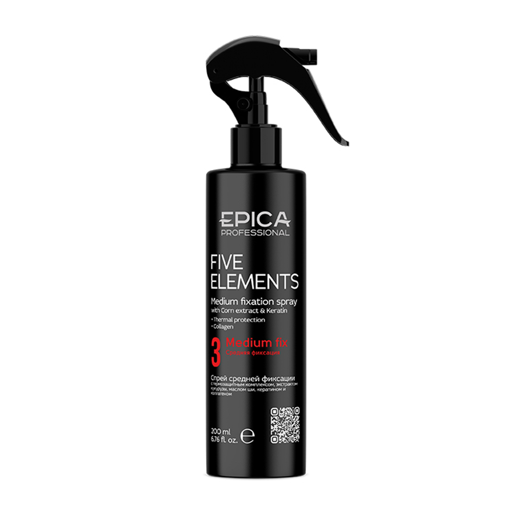 EPICA PROFESSIONAL Спрей для волос средней фиксации с термозащитным комплексом / Styling Five Elements 200 мл, фото 1