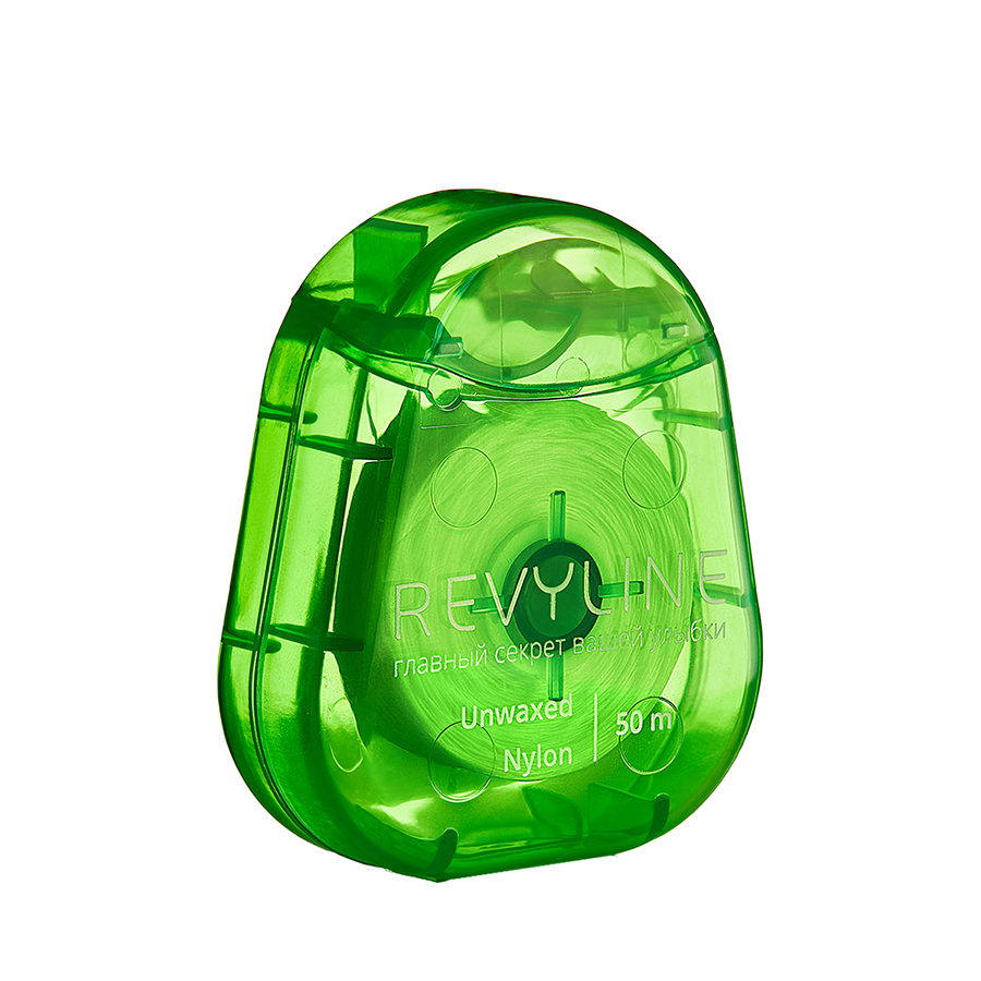 REVYLINE Нить зубная невощеная, нейлон, 50 м, зеленая / Revyline, фото 3