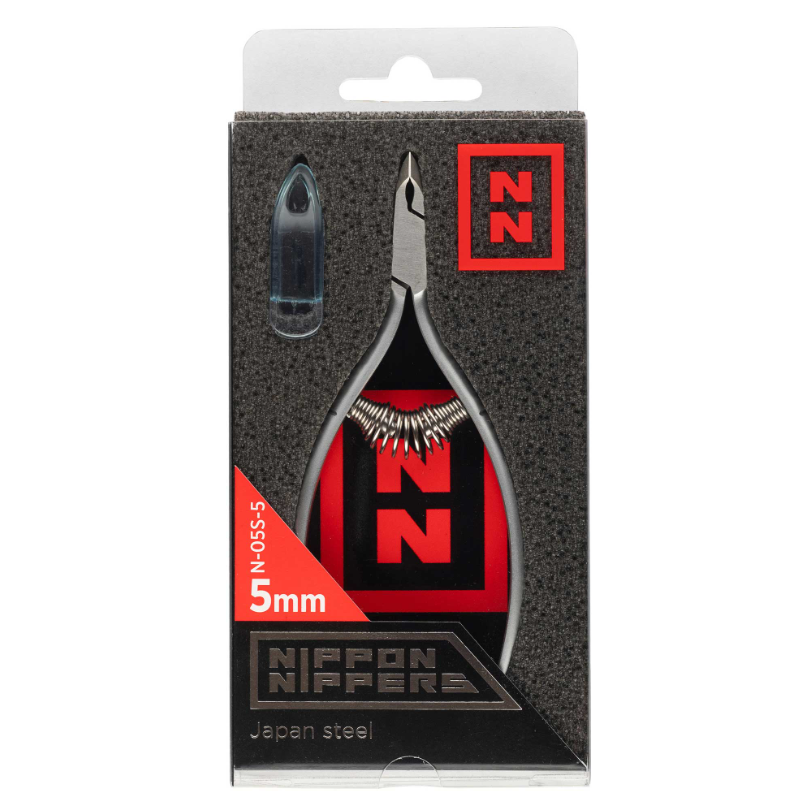 NIPPON NIPPERS Кусачки для кутикулы, спиральная пружина, матовые, лезвие 5 мм, фото 4