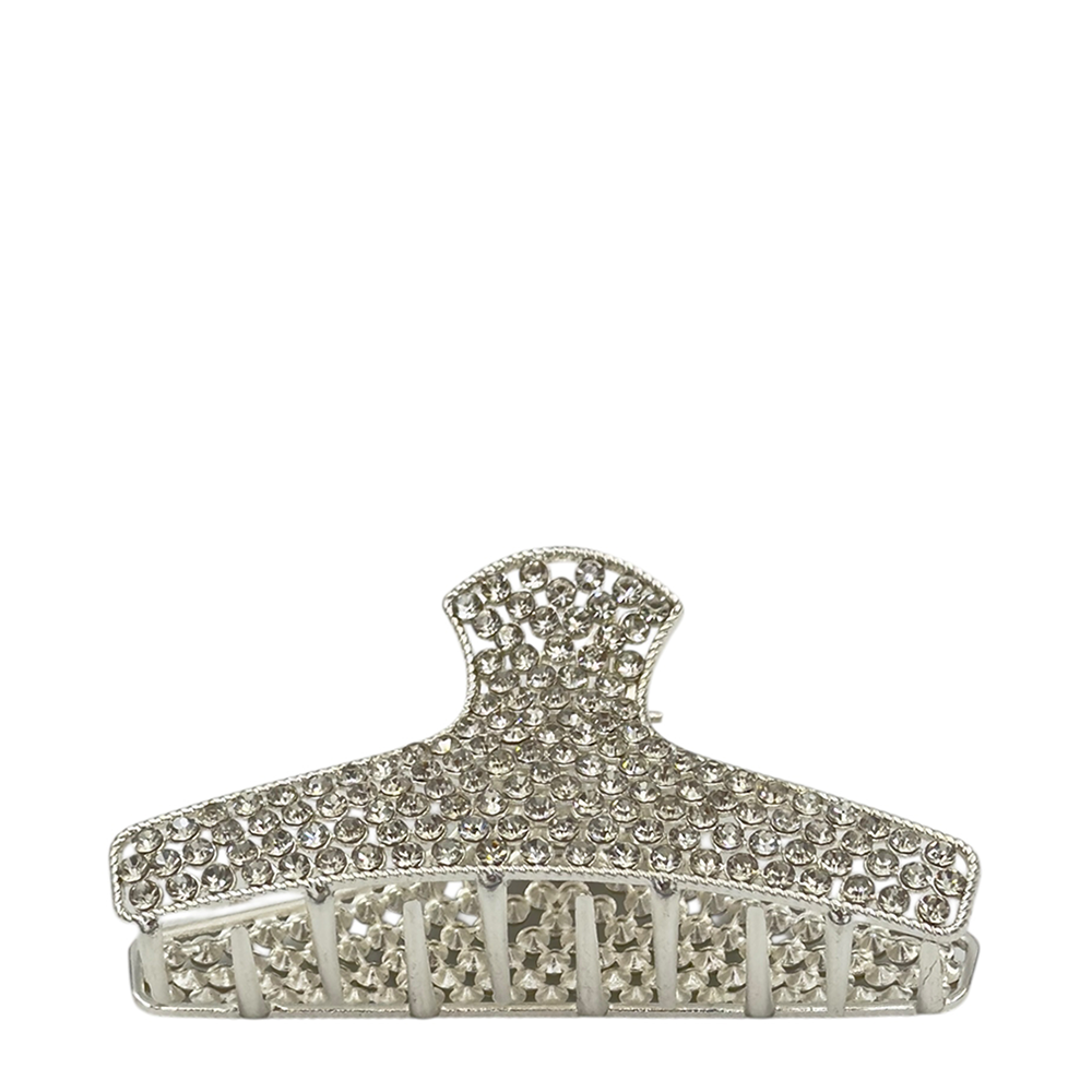 IWOU PROFESSIONAL Краб для волос Паутина из страз серебро 4,5*9см, фото 1