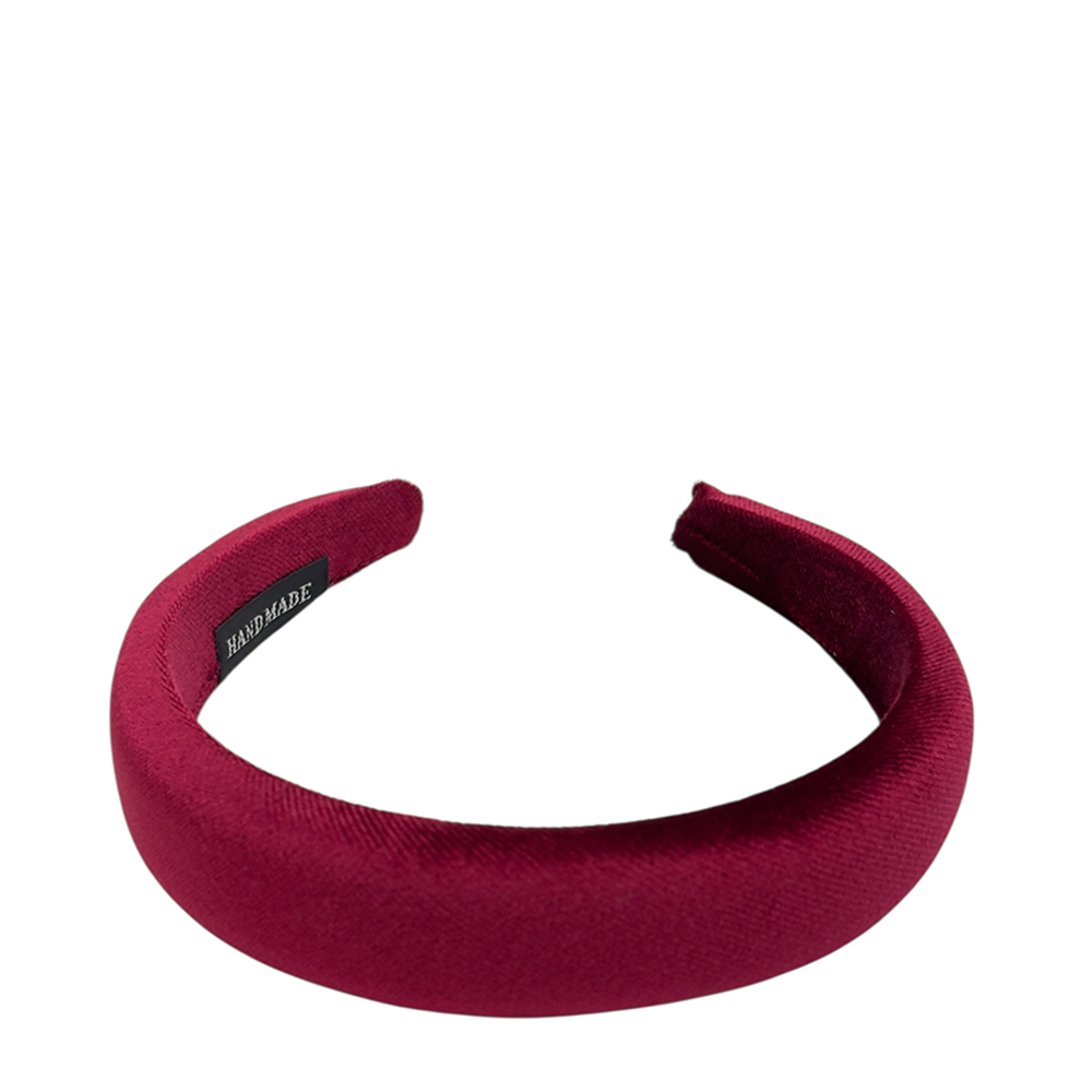 IWOU PROFESSIONAL Ободок для волос Бархат малиновый 3см, фото 1