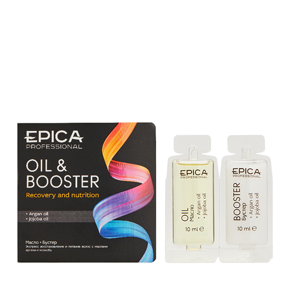 EPICA PROFESSIONAL Набор для волос, монодозы (масло 10 мл + бустер 10 мл) Recovery And Nutrition, фото 2