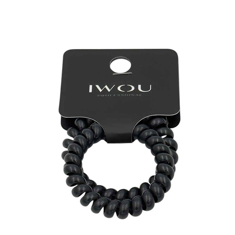 IWOU PROFESSIONAL Резинка пружинка Глянец темно-серая 2шт, фото 1