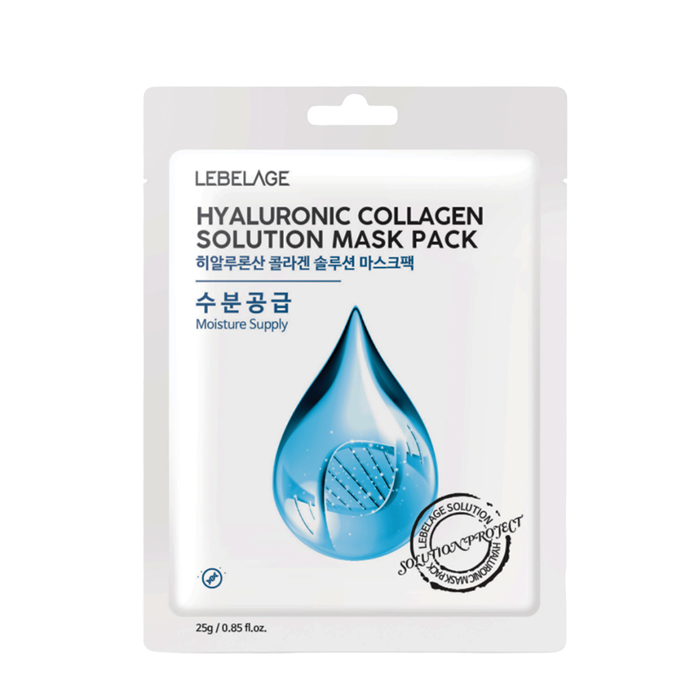 LEBELAGE Маска тканевая для лица Гиалуроновая кислота и коллаген / Lebelage Hyaluronic Collagen Sol 25 гр, фото 1