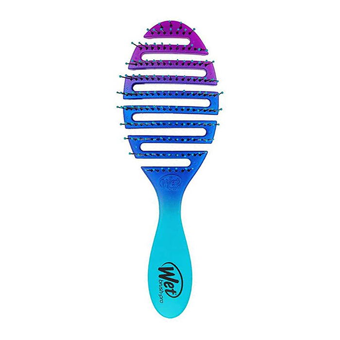 WET BRUSH Щетка для быстрой сушки волос с мягкой ручкой, омбре / FLEX DRY - OMBRE TEAL, фото 1