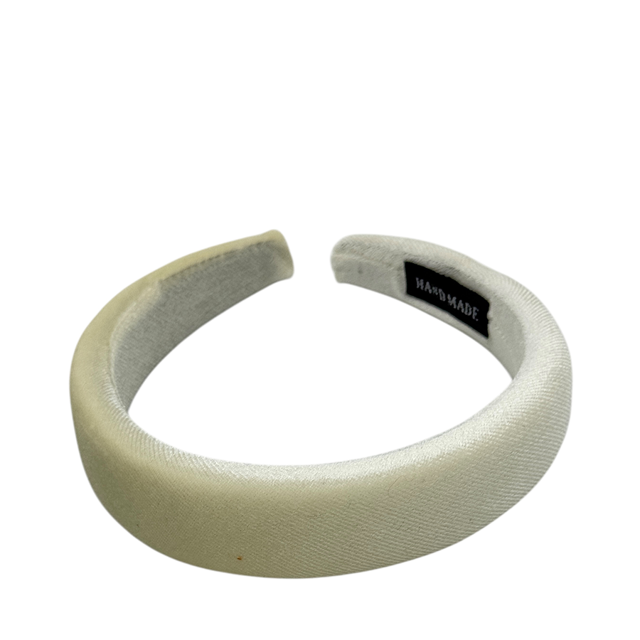 IWOU PROFESSIONAL Ободок для волос Бархат белый 3см, фото 2