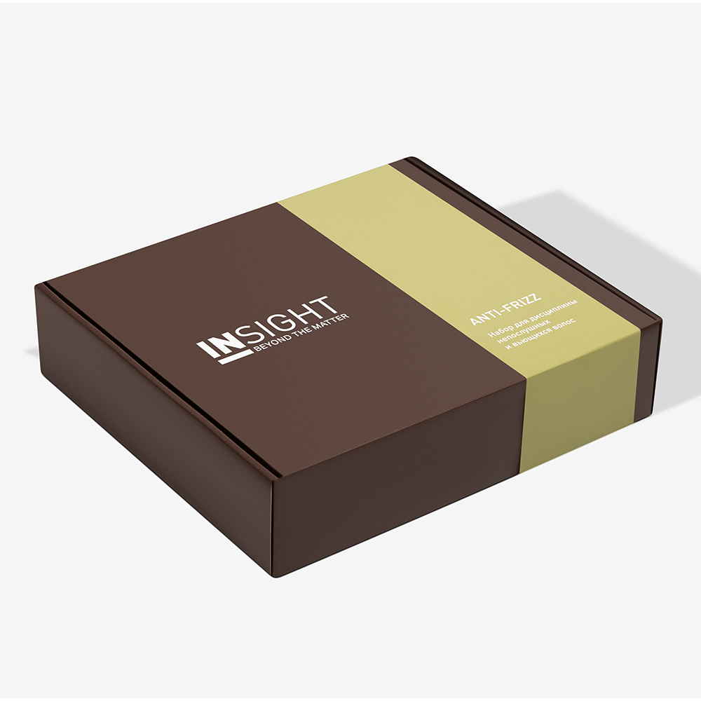 INSIGHT Набор для дисциплины непослушных и вьющихся волос (шампунь 350 мл, маска 200 мл, кондиционер 350 мл) ANTI-FRIZZ, фото 2