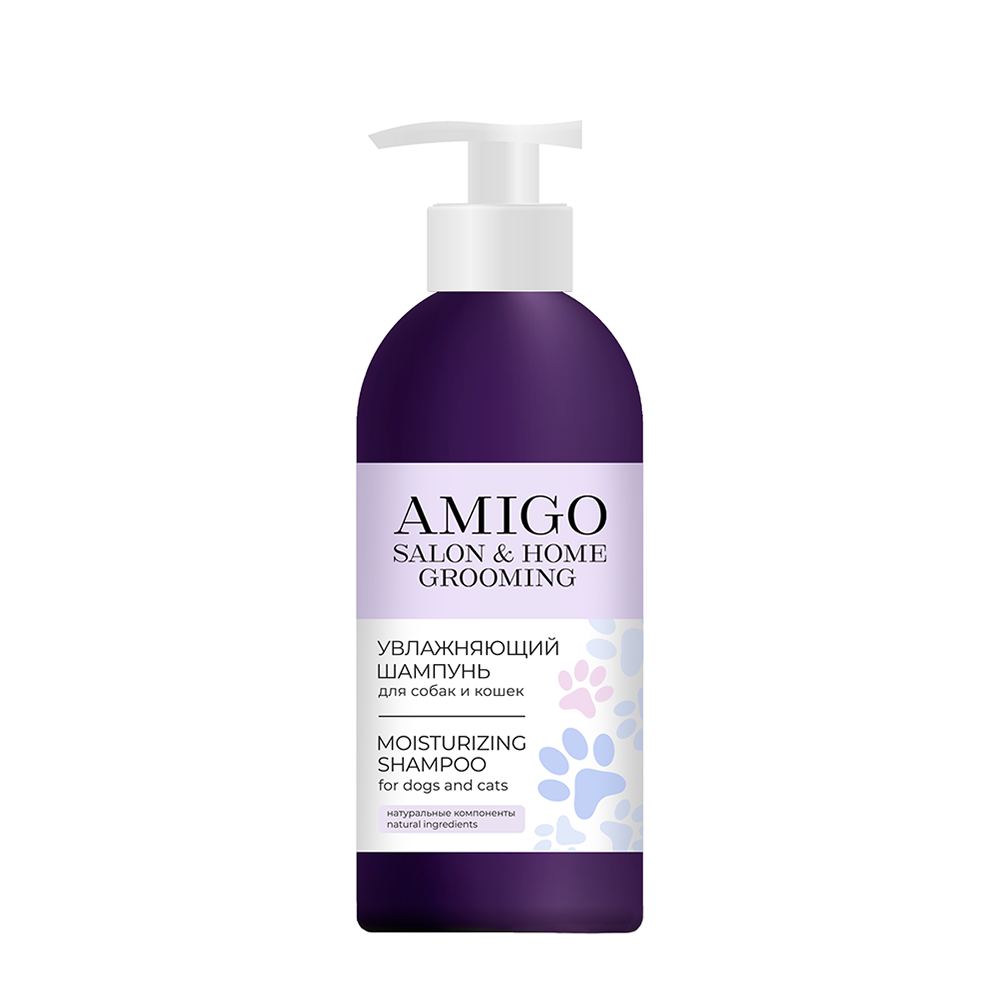 AMIGO Шампунь увлажняющий для собак и кошек / AMIGO 300 мл, фото 1