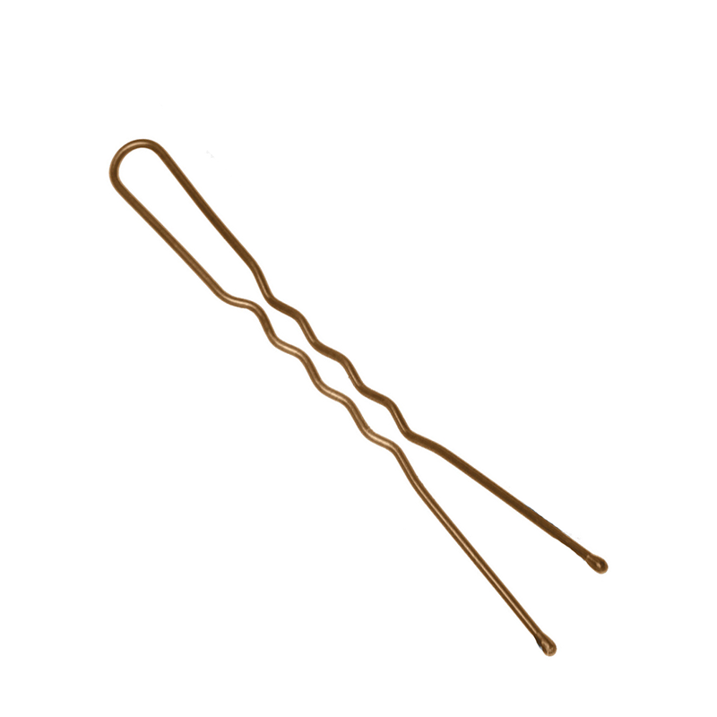 DEWAL PROFESSIONAL Шпильки коричневые, волна 60 мм, 60 шт/уп (на блистере), фото 1