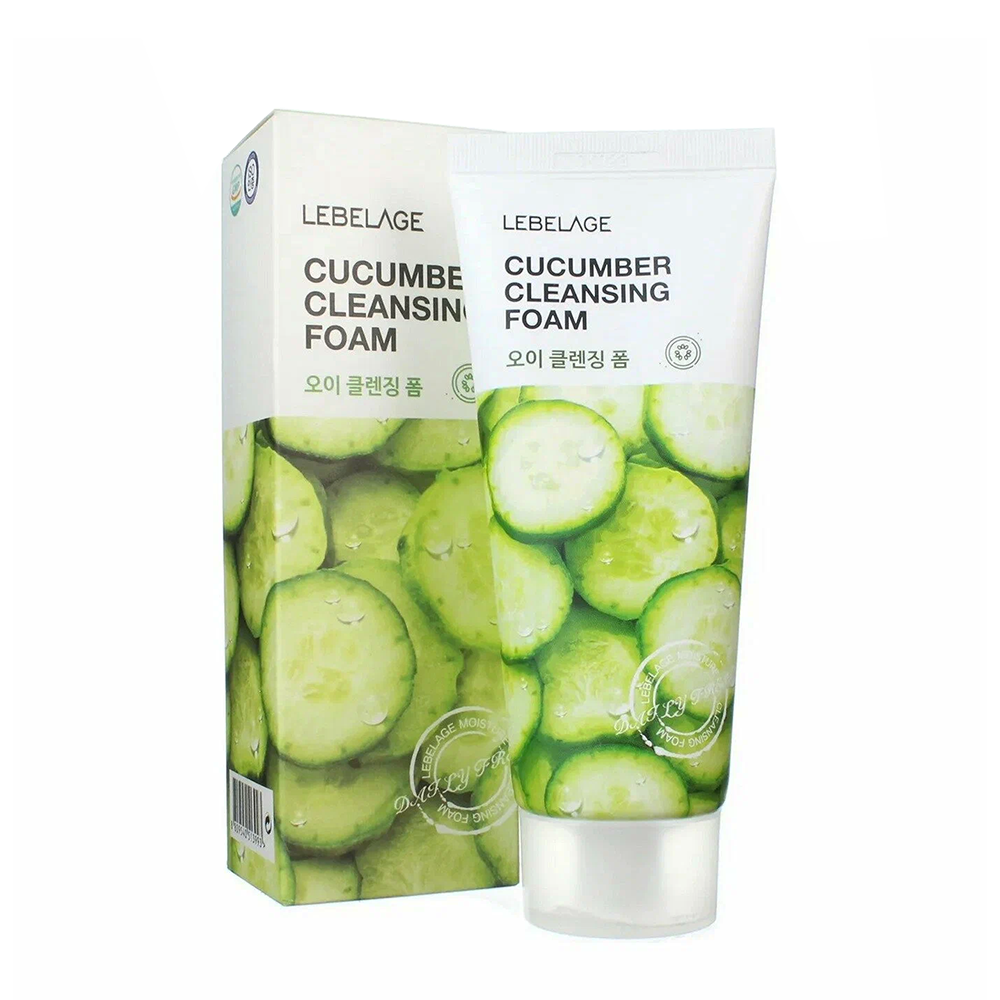 LEBELAGE Пенка для умывания с экстрактом огурца / Lebelage Cucumber Cleansing Foam 100 мл, фото 2