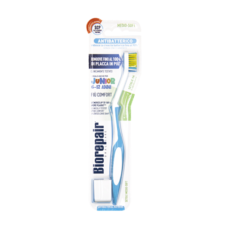 BIOREPAIR Щетка зубная детская 6-12 лет изогнутая, голубая / Biorepair CURVE Junior, фото 2