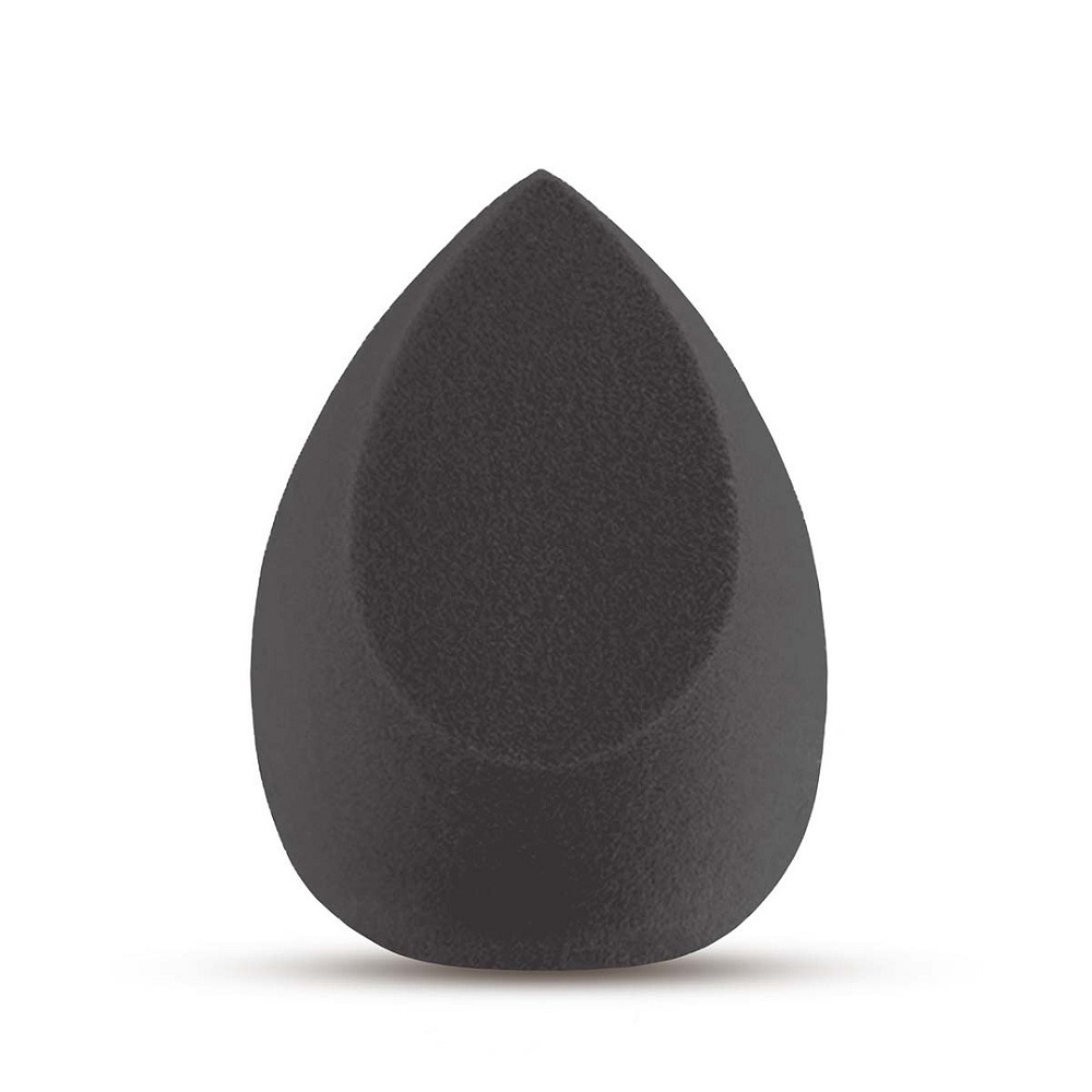 SOLOMEYA Спонж косметический для макияжа со срезом, черный / Flat End blending sponge Black, фото 2