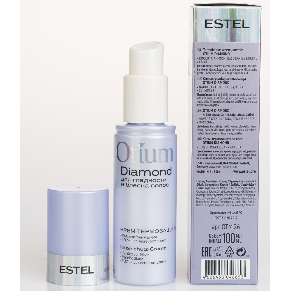 ESTEL PROFESSIONAL Крем-термозащита для волос / OTIUM DIAMOND 100 мл, фото 4
