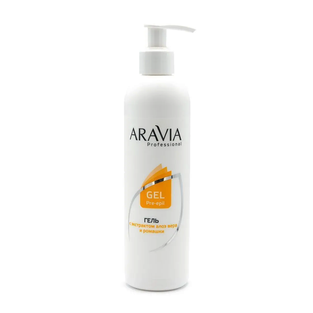 ARAVIA Professional Гель с экстрактами алоэ вера и ромашки для обработки кожи перед депиляцией 300 мл, фото 1