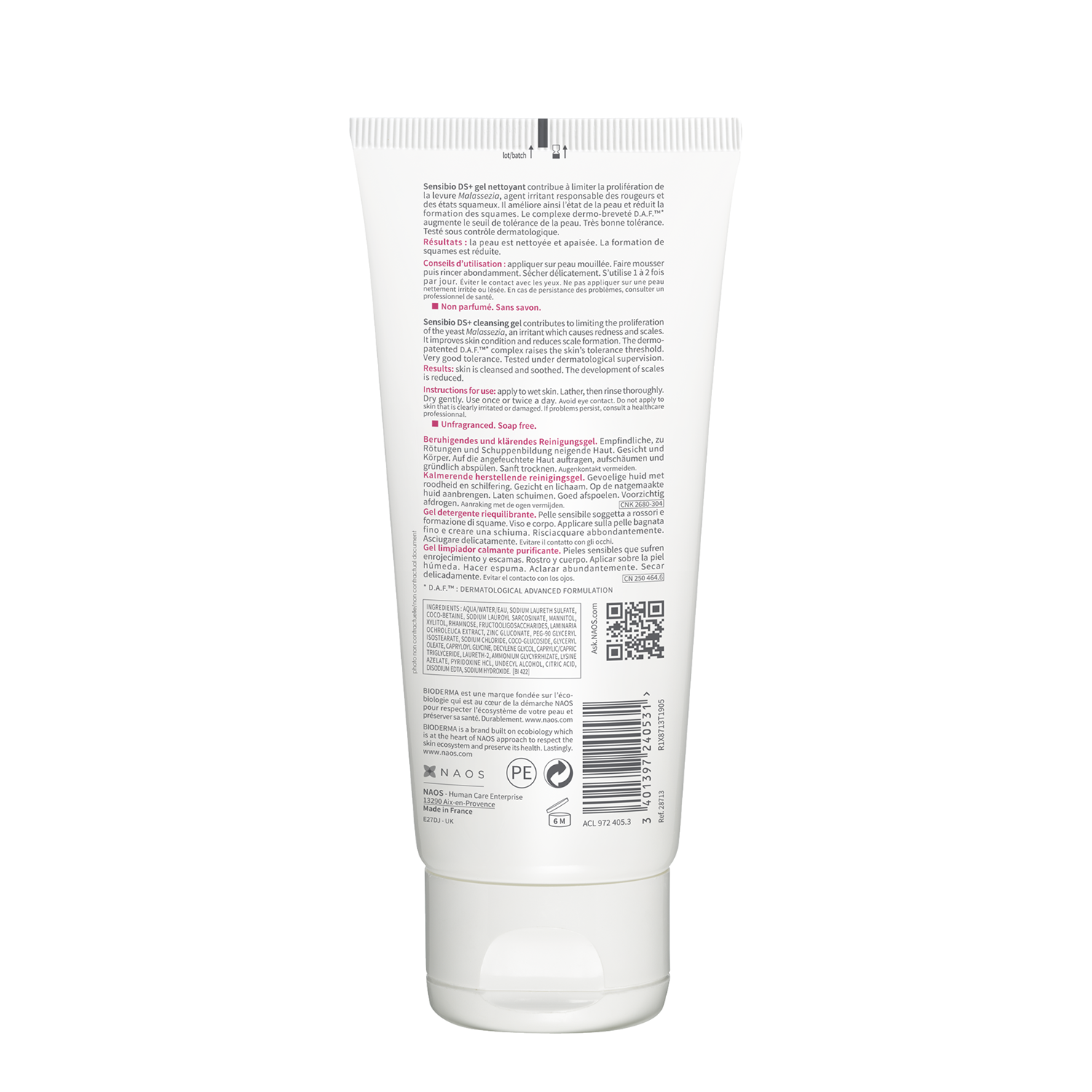 BIODERMA Гель очищающий сенсибио / DS+ 200 мл, фото 3