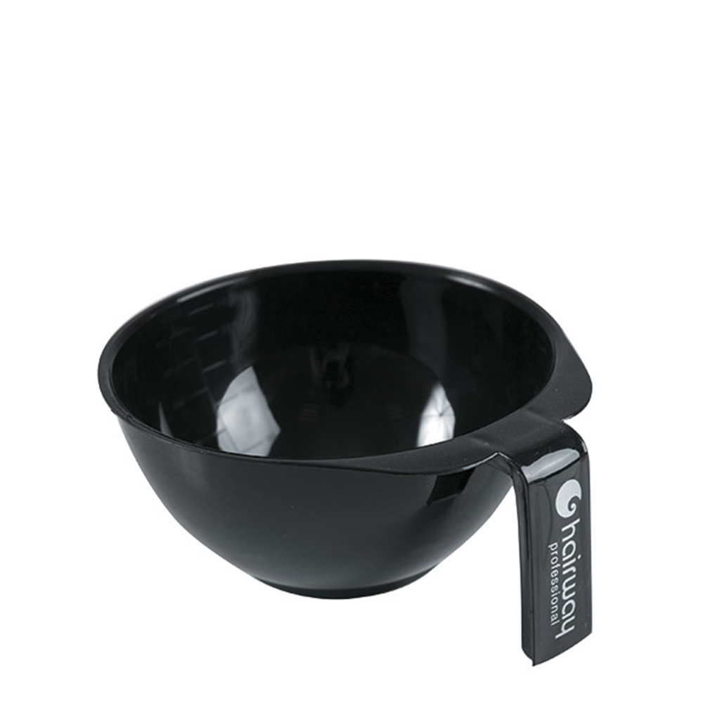 HAIRWAY Чаша для краски с ручкой, черная 13 см, фото 1