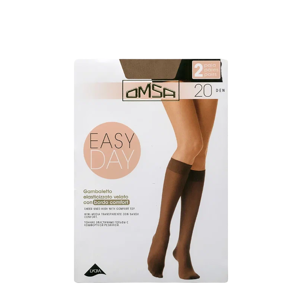 OMSA Гольфы Caramello 3/4, 2 пары / Gamb. Easy Day 20, фото 1