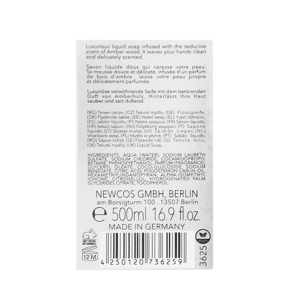 VIVIAN GRAY Крем-мыло, чудесный серый янтарь / Vivian Gray Gemstone Cream Soap Wonderful Grey Amber 500 мл, фото 2