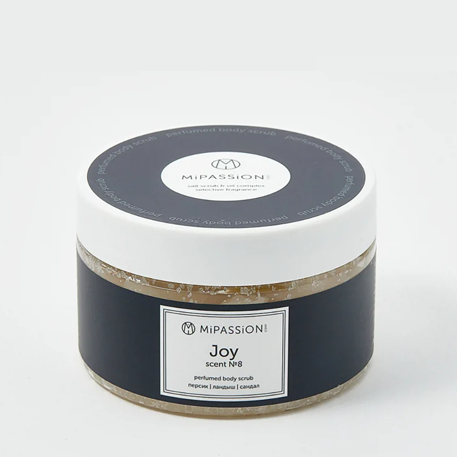 MIPASSIONcorp Скраб парфюмированный, персик, ландыш, сандал / Joy MiPASSiON 250 мл, фото 2