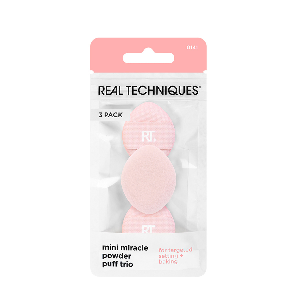 REAL TECHNIQUES Набор мини-пуховок для пудры, 3 шт / Real Techniques Mini Miracle Powder Puff Trio, фото 1
