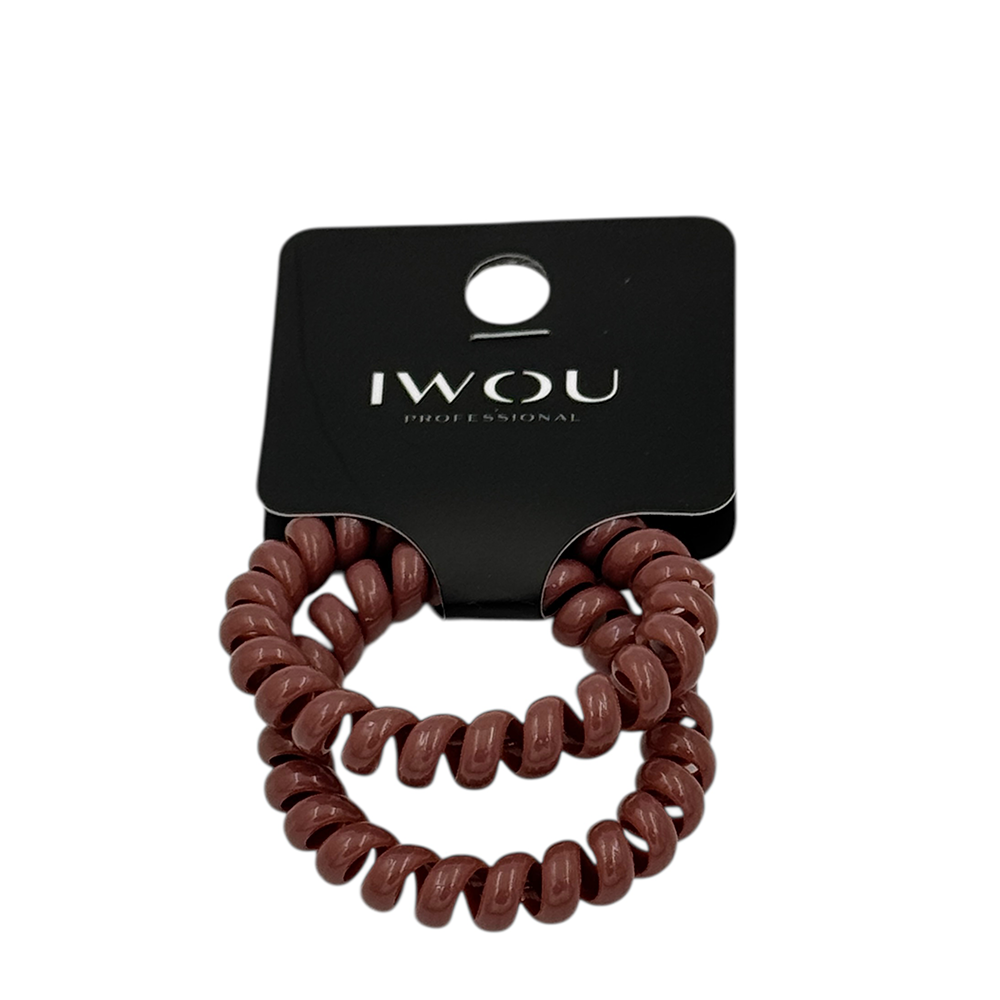 IWOU PROFESSIONAL Резинка пружинка Глянец какао 2шт, фото 1
