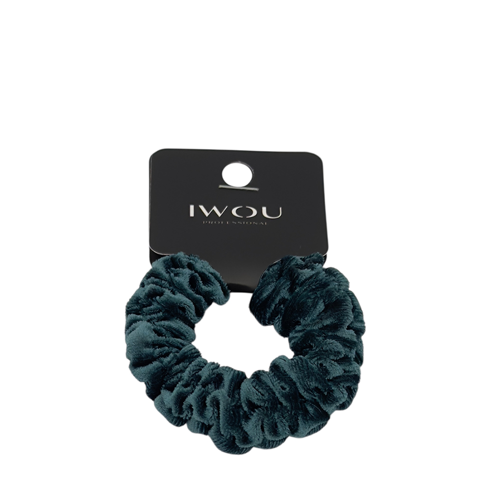 IWOU PROFESSIONAL Резинка для волос Каракуль темная бирюза 1шт, фото 1