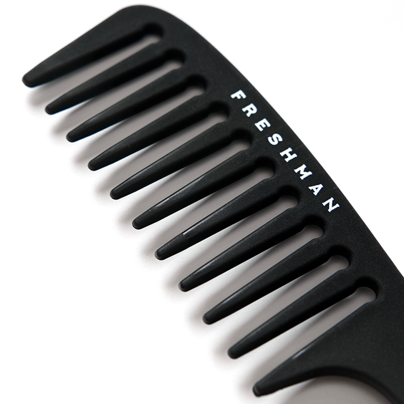 FRESHMAN Расческа с ручкой для густых волос с редкой посадкой / Collection Carbon, фото 2