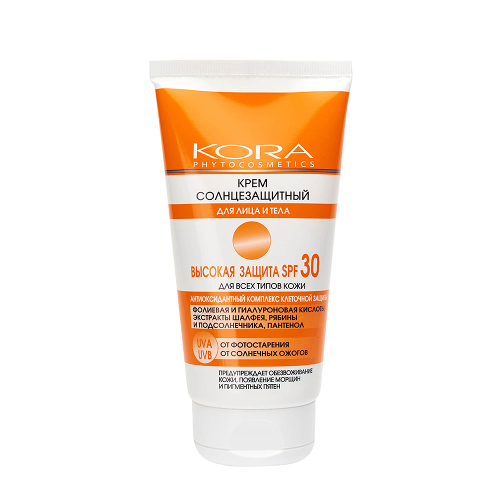 KORA Крем солнцезащитный для лица и тела SPF 30 150 мл, фото 1