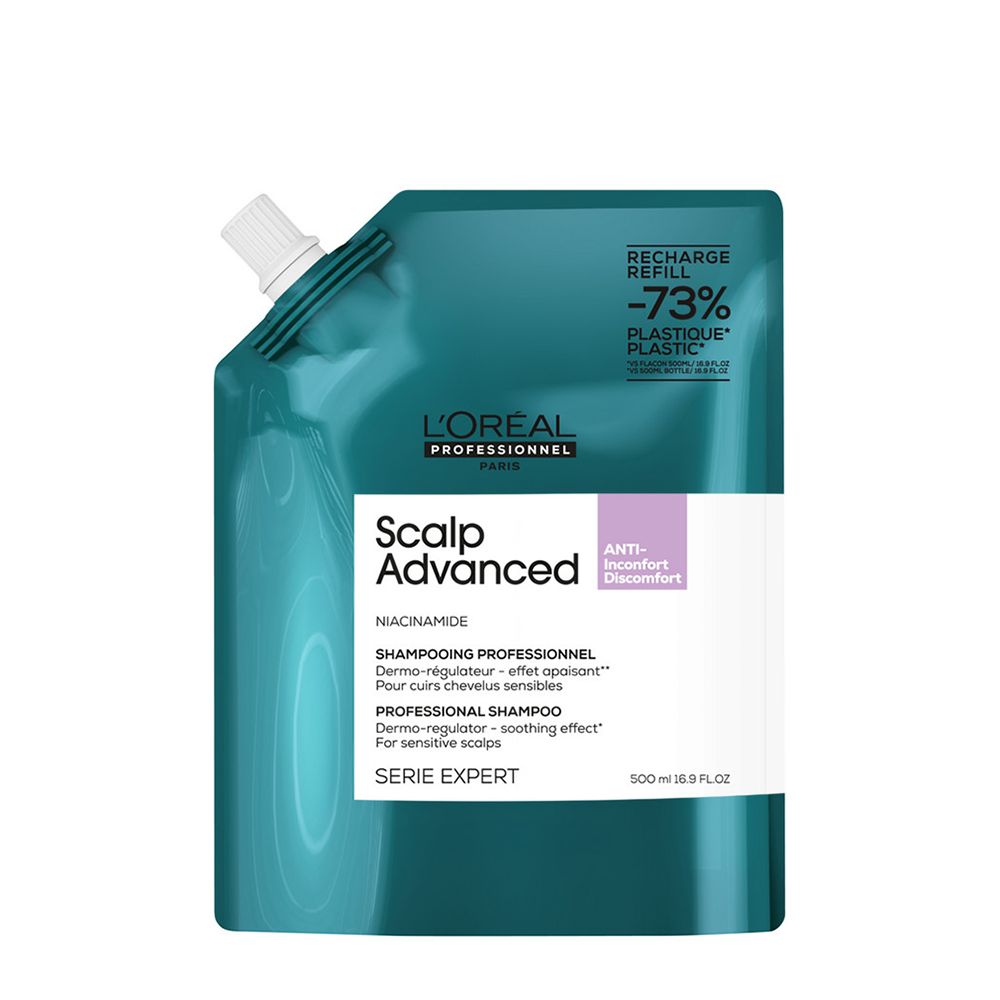 L'OREAL PROFESSIONNEL Шампунь регулирующий баланс чувствительной кожи головы, рефил / SCALP ADVANCED 500 мл, фото 1