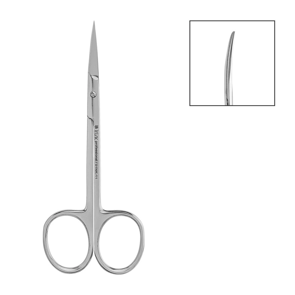 IRISK PROFESSIONAL Ножницы для кутикулы 01NK-11 глянцевые, ручная заточка, длина 11 см, фото 2