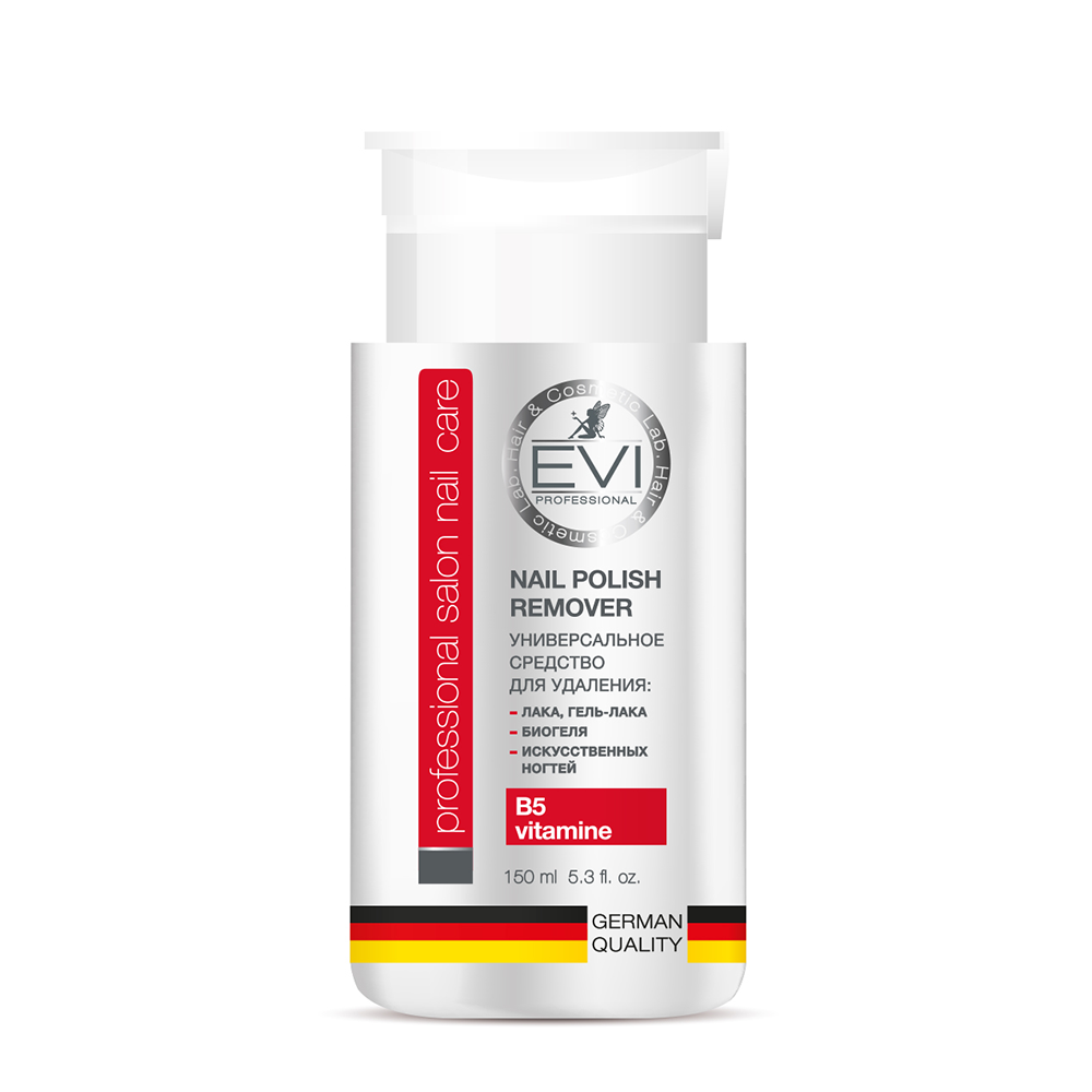 EVI PROFESSIONAL Средство универсальное для снятия всех видов лака с помпой-дозатором 150 мл, фото 1