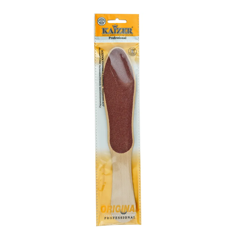 KAIZER Терка педикюрная, натуральный бук, профессиональная, Р60/120, 27 см, фото 2