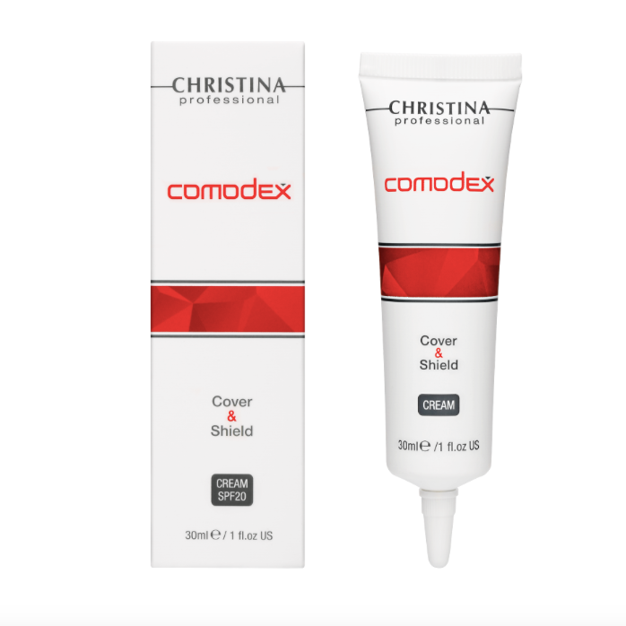 CHRISTINA Крем защитный с тоном SPF 20 / Cover & Shield Cream Comodex 30 мл, фото 4