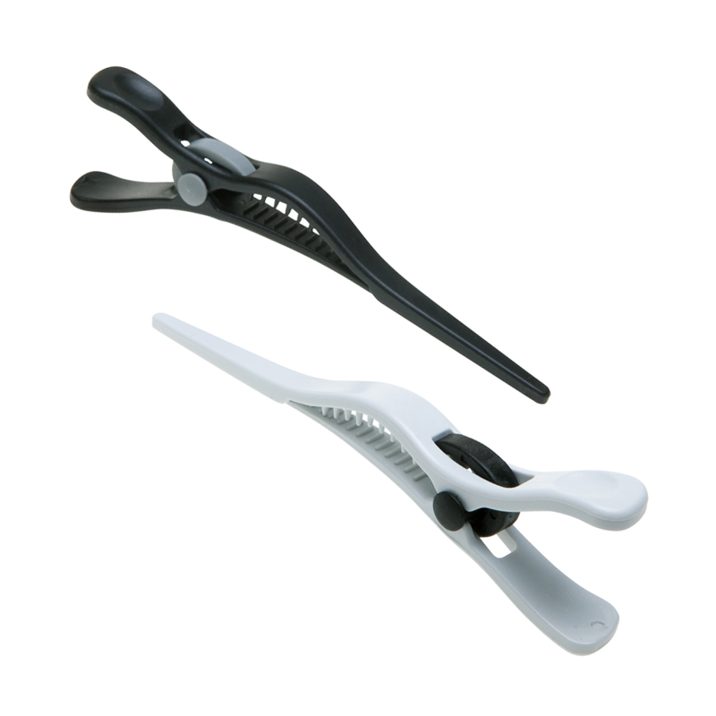 DEWAL PROFESSIONAL Зажим для волос черно-белый, пластик 2 шт/уп, фото 1