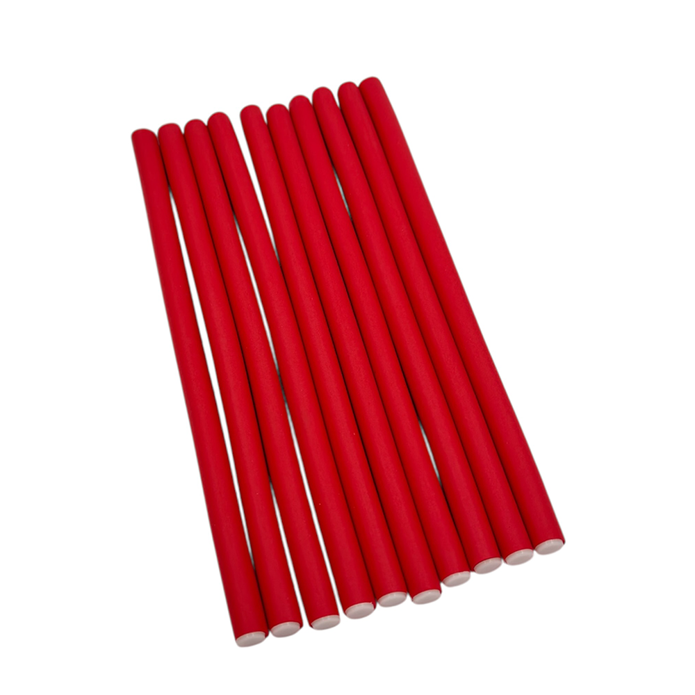 IWOU PROFESSIONAL Бигуди-бумеранги красные 10мм/240мм 10 шт/уп, фото 1