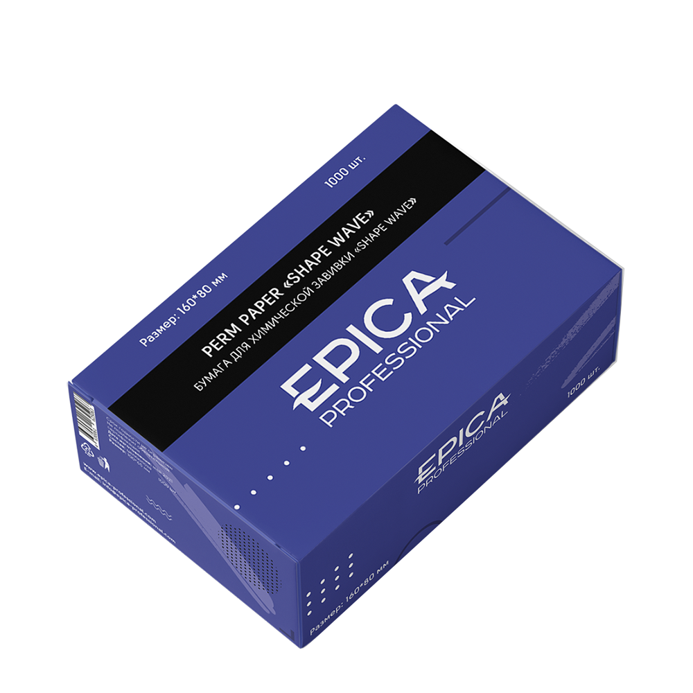 EPICA PROFESSIONAL Бумага для химической завивки 160*80 мм / Shape Wave 1000 листов, фото 1